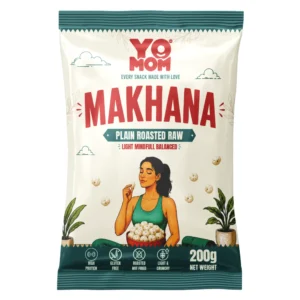 YOMOM Premium Roasted Makhana (Fox Nuts) | 200gm | Rich in Protein & Fiber