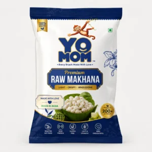 YOMOM Premium Raw Makhana (Fox Nuts) | 200gm | Rich in Protein & Fiber